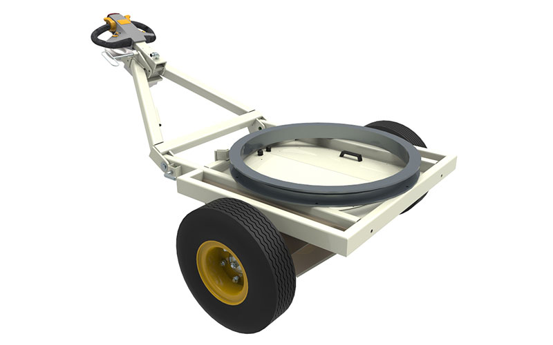 Demountable and Towable Traction Drive for Airport Ground Handling Equipment such as passenger stairs