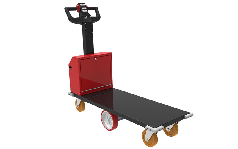 Transporter trolley developed for transporting tool cabinets in a railway maintenance facility