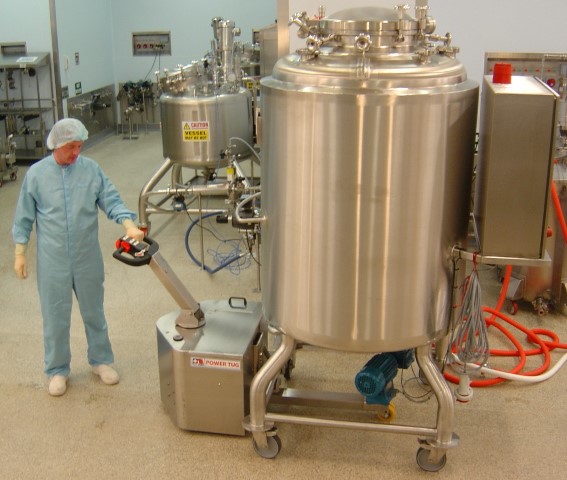 Stainless steel PowerTug in Pharmaceutical manufacturing process