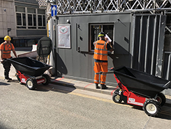 Nu-Star Electric Wheelbarrow on hire at JBV Demolition